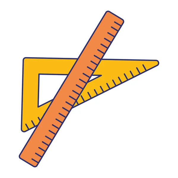 Isolé paire de règles jaunes icône vectoriel — Image vectorielle
