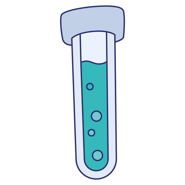 Isolerad färgad kemi provrör Vector — Stock vektor