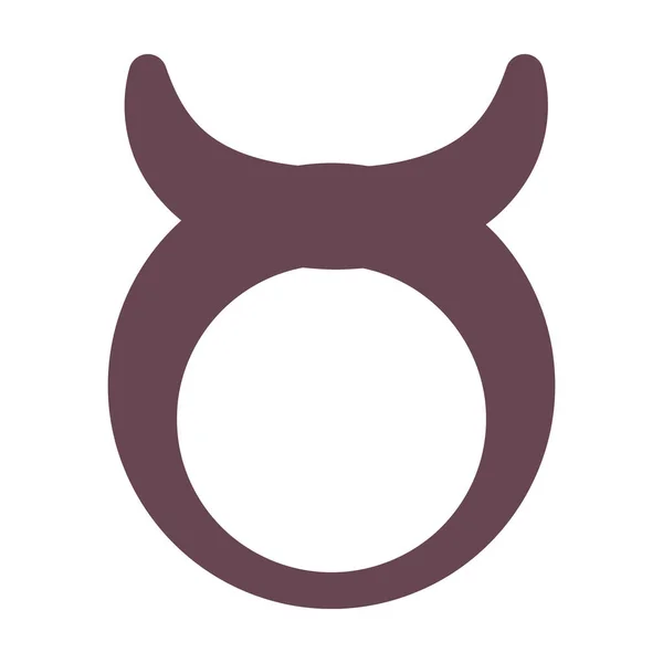 Signo de zodíaco tauro aislado símbolo de la letra Vector — Archivo Imágenes Vectoriales