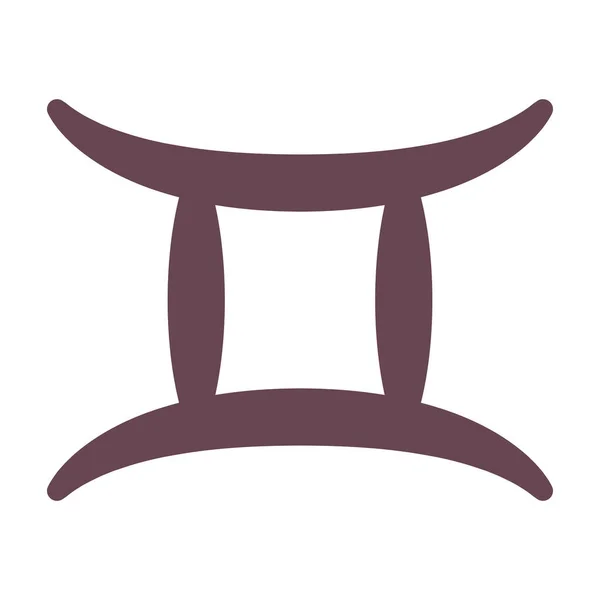 Izolowany znak zodiaku gemini symbol litery Vector — Wektor stockowy