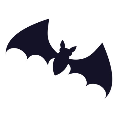 İzole edilmiş siyah yarasa hayvan görüntü taşıyıcısı