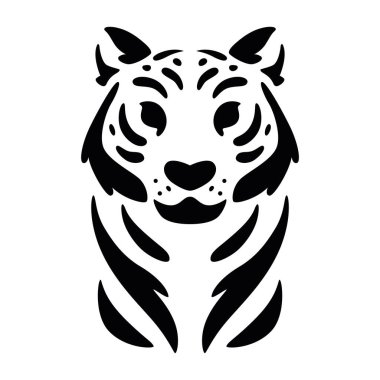 Soyut kaplan silueti vektörü.