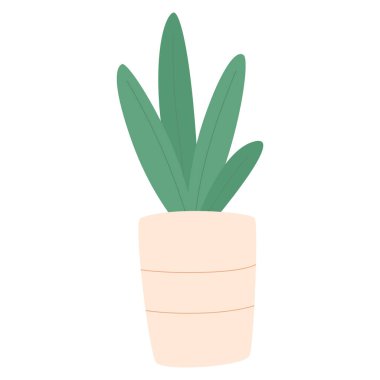 İzole edilmiş ev bitkisi İç dekorasyon Vektörü