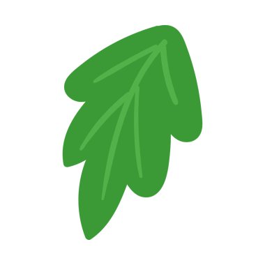 İzole edilmiş yaprak simgesi Doğal Süs Vektörü