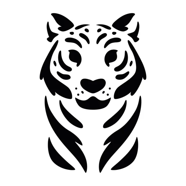 Elszigetelt absztrakt tigris állat sziluett vektor — Stock Vector