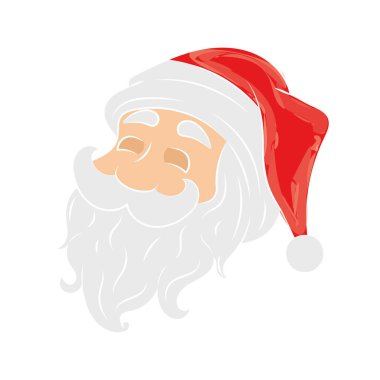 İzole edilmiş şirin noel baba avatar vektörü