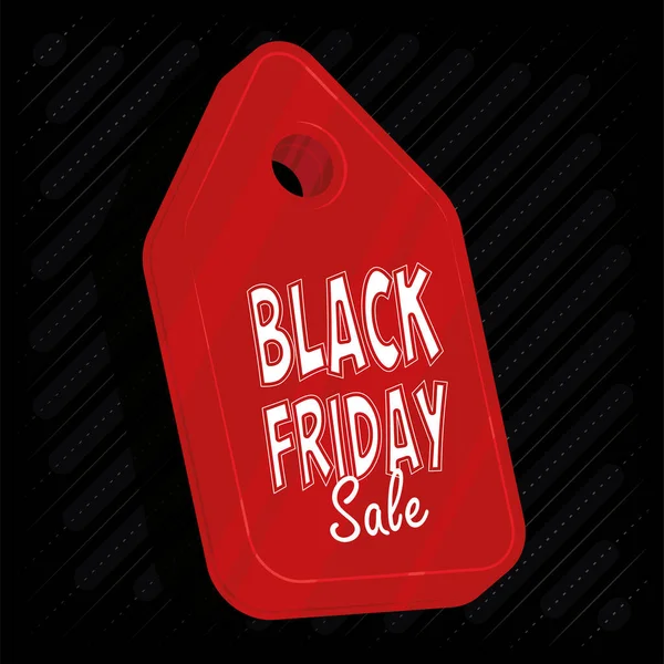 Modèle de vente vendredi noir avec étiquette 3d vecteur — Image vectorielle