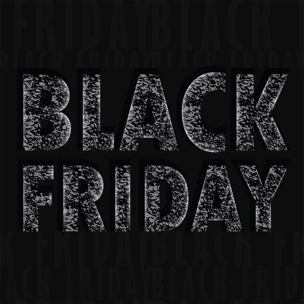 Black friday sale template with textured text Vector — Stock Vector