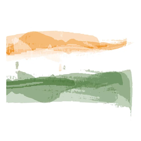 インドの水彩ベクトルの孤立旗 — ストックベクタ