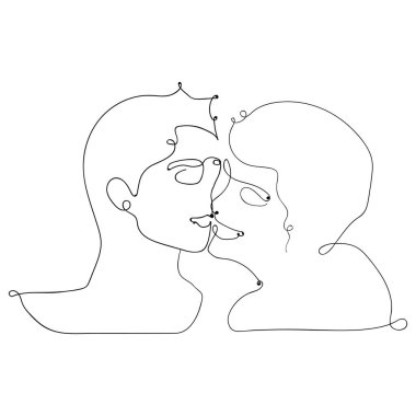Mutlu bir homoseksüel çift olan Vektör 'ün izole çizimi.