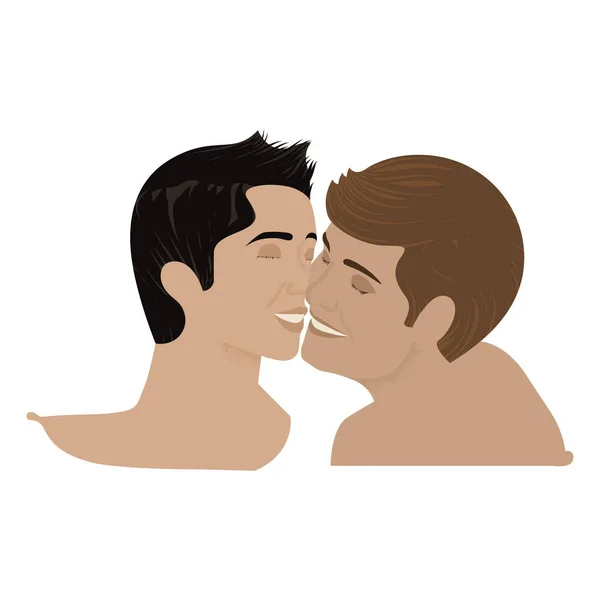 Isolated sketch of a happy homosexual couple Vector — Stock Vector