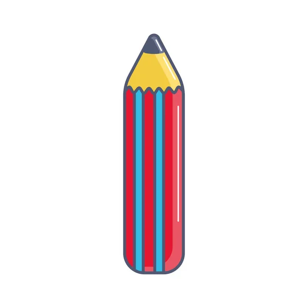 Giocattolo a matita in legno isolato design piatto Vector — Vettoriale Stock