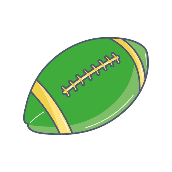 Isolé icône de jouet de ballon de football de couleur design plat vecteur — Image vectorielle