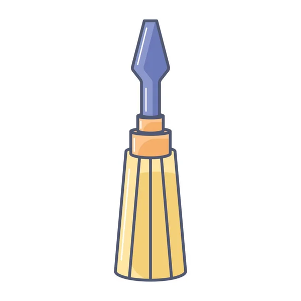 Icono de juguete de destornillador de color aislado diseño plano Vector — Vector de stock