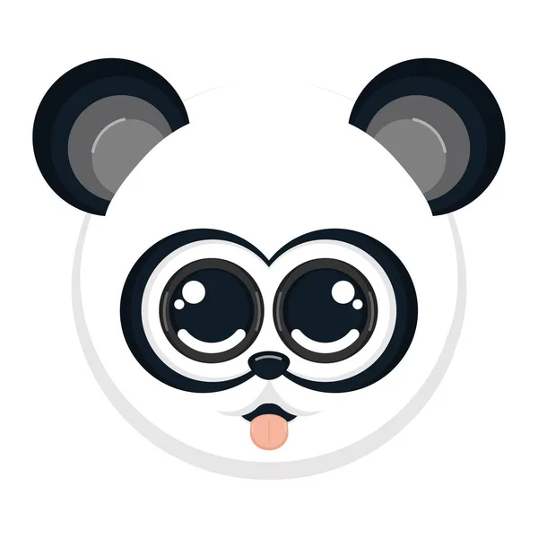 Isolierte niedliche Pandabär Avatar Vector — Stockvektor