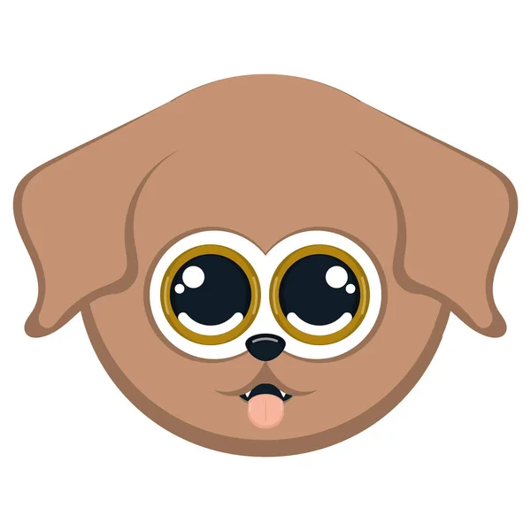 고립되어 있는 귀여운 개 동물 아바타 — 스톡 벡터