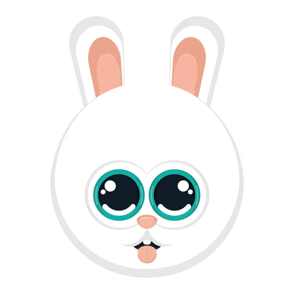 Aislado lindo conejo animal avatar Vector — Vector de stock