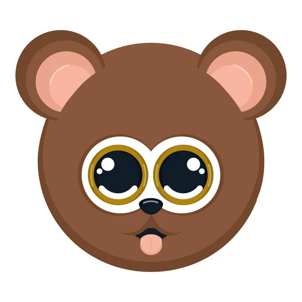 Isolado bonito urso animal avatar vetor — Vetor de Stock