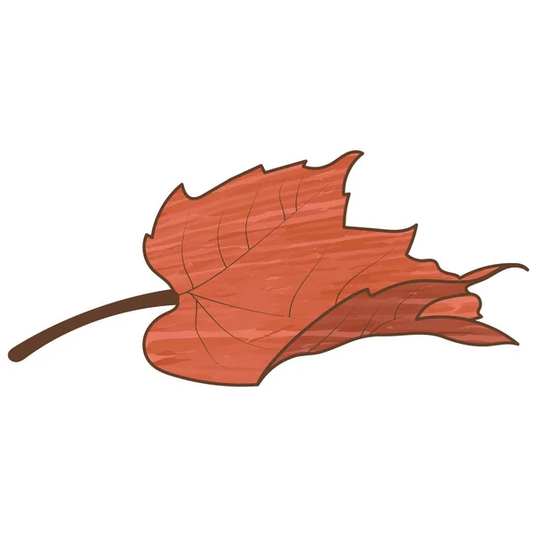 Isolierte Herbst Blatt Textur Stil Vector — Stockvektor