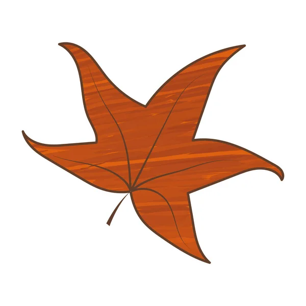 Isolierte Herbst Blatt Textur Stil Vector — Stockvektor