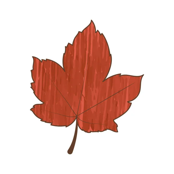 絶縁された紅葉のテクスチャスタイルベクトル — ストックベクタ