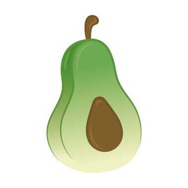 İzole edilmiş renkli armut simgesi düz tasarım vektörü
