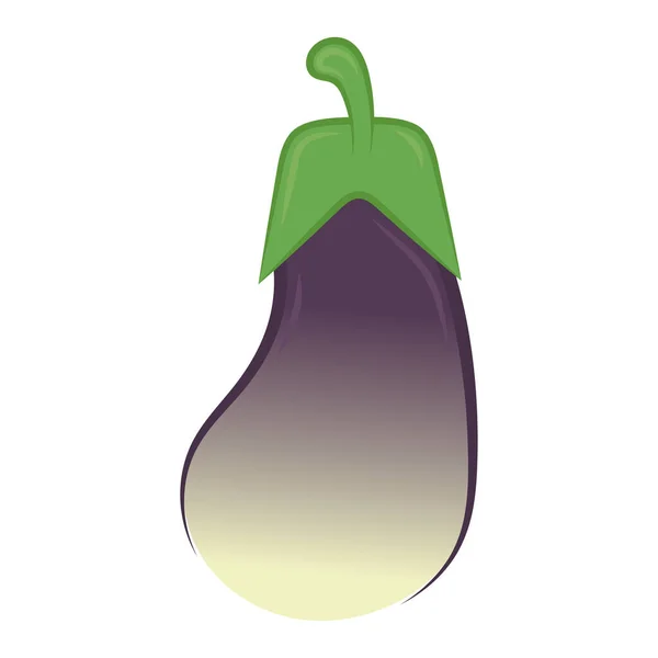 Geïsoleerde gekleurde aubergine icoon plat ontwerp Vector — Stockvector