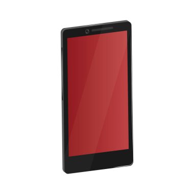 İzole edilmiş cep telefonu aygıtı simgesi 3d biçimi Vektörü