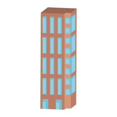 İzole edilmiş 3D konut ikonu taşıyıcı