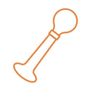 İzole boynuz simgesi düz ve basit tasarım Vektörü