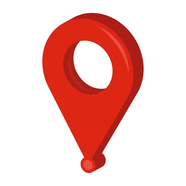 Icono de ubicación de pin de mapa 3D aislado Vector — Vector de stock