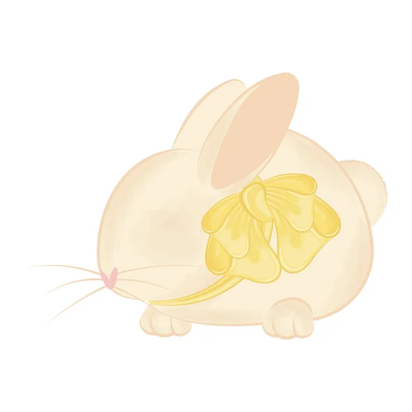 Isolé mignon lapin de Pâques animal vecteur — Image vectorielle
