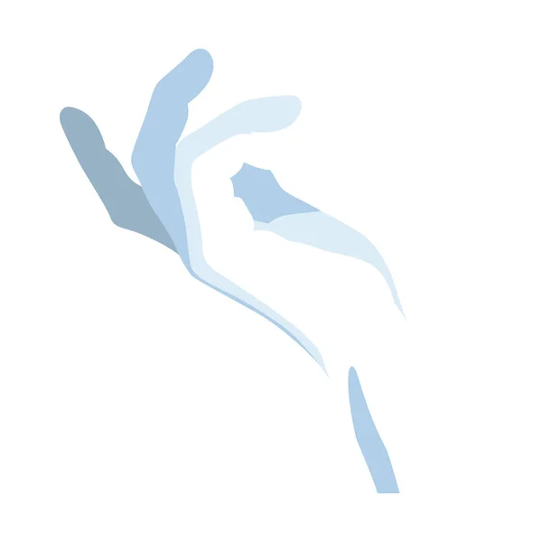 Ізольований порожній відкритий жест руки Вектор — стоковий вектор