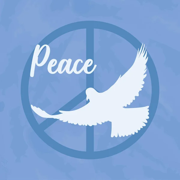 Geïsoleerd silhouet van een vliegende duif Peace concept achtergrond Vector — Stockvector