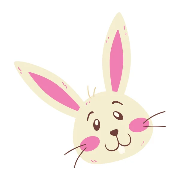 Isolerade söta kanin djur avatar Vector — Stock vektor