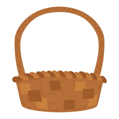 Fırın ürünleri taşımak için izole edilmiş boş ahşap sepet taşıyıcı