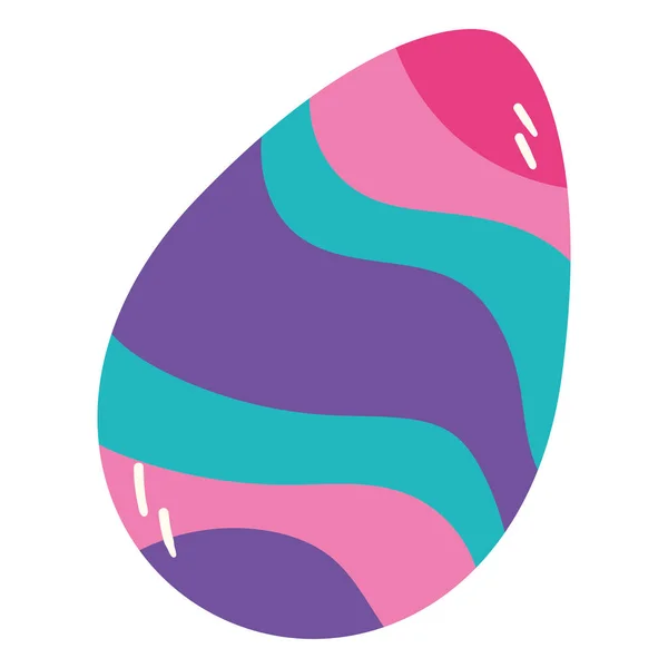Ícone de ovo de páscoa colorido isolado Vector — Vetor de Stock
