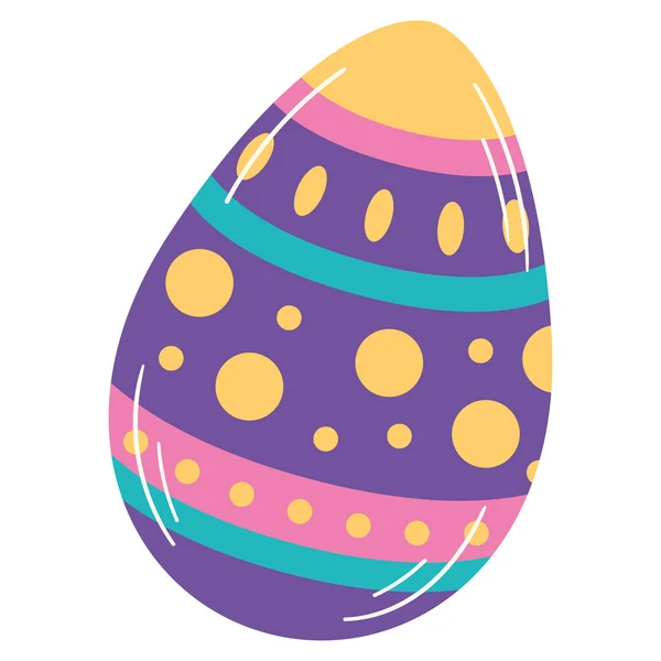 Icono de huevo de Pascua de color aislado Vector — Vector de stock