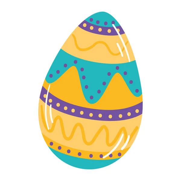 Icono de huevo de Pascua de color aislado Vector — Vector de stock