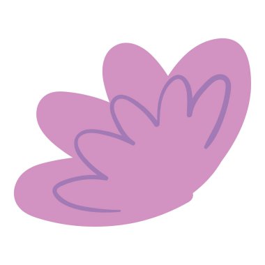 Ayrı renkte çiçek simgesi düz tasarım Vektörü