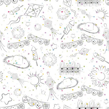 Kusursuz şablon arkaplan Festa Junina Poster Vektörü illüstrasyonu