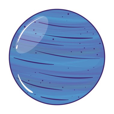 Renkli gezegen uydu ikonu Vektör illüstrasyonu