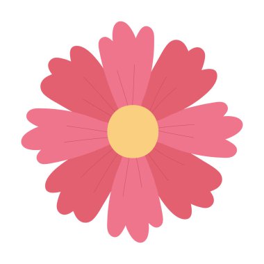 Renkli bir çiçek taşıyıcı illüstrasyonunun izole edilmiş çizimi