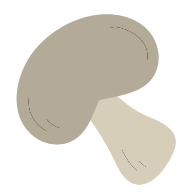 Bir mantar ikonu Düz Tasarım Vektör illüstrasyonunun izole edilmiş çizimi