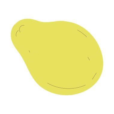 Limon simgesi Düz Tasarım Vektör illüstrasyonunun izole edilmiş çizimi