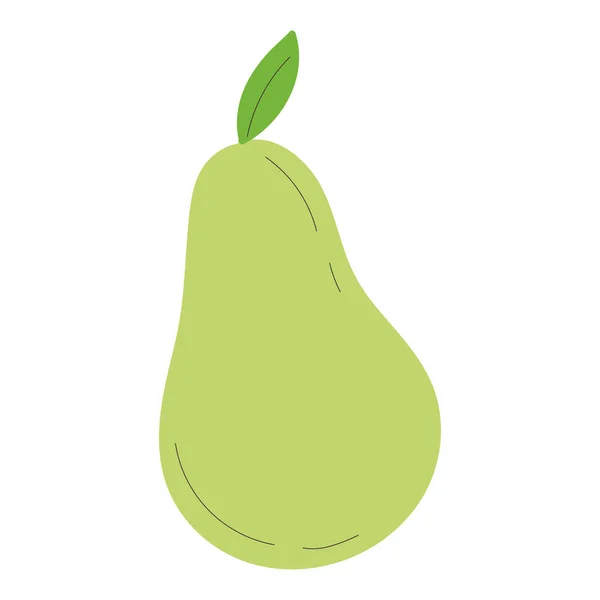 Isolated Sketch Pear Icon Flat Design Vector Illustration — Stock Vector
