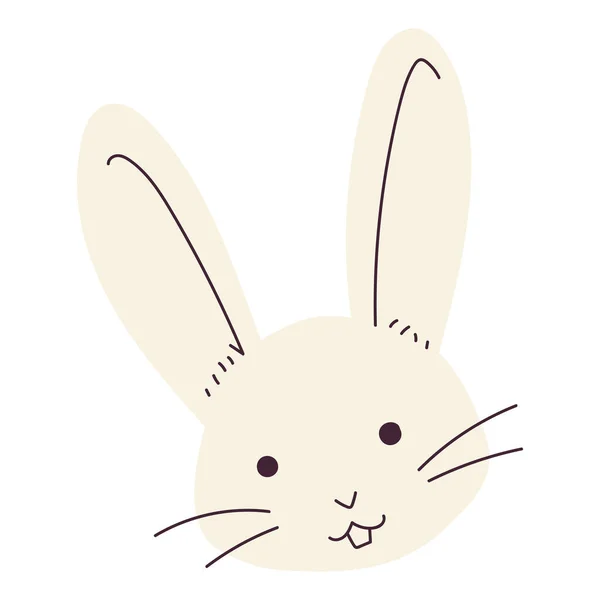 Croquis Isolé Mignon Lapin Illustration Vectorielle — Image vectorielle