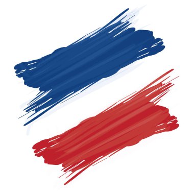 Isolated flag of France with a grunge texture Vector illustration