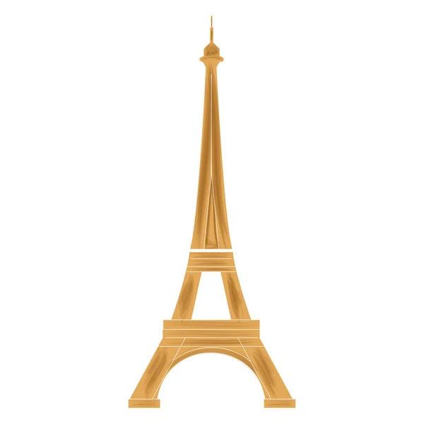 Ізольована Ейфелева Вежа Будівля Пам Ятка Іконка Векторні Ілюстрації — стоковий вектор