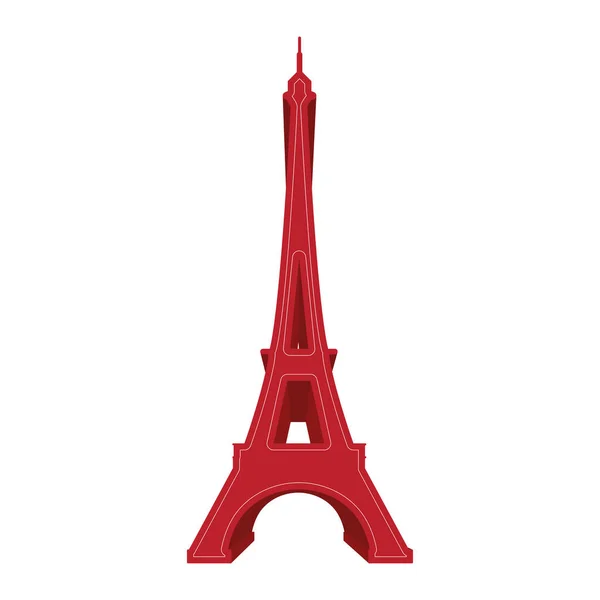 Isolated Eiffel Tower Building Landmark Icon Vector Illustration — Image vectorielle